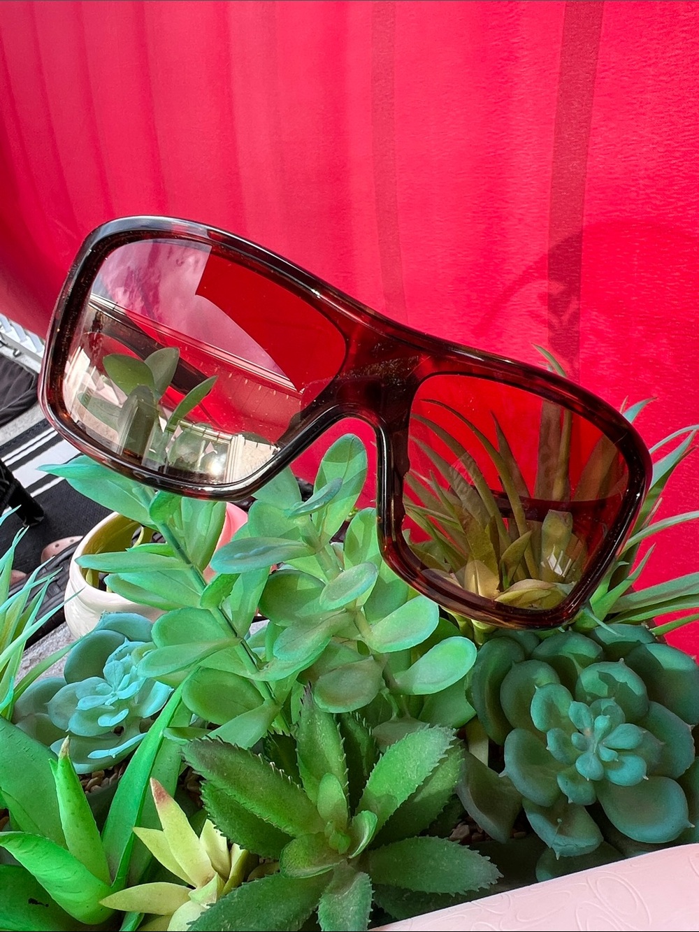 Brown Oversized Sunglasses - Oakley Foresake